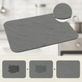 thumbnail image 5 of Diatomaceous Stone Dish Drying Mat with Texture, Quick Dry Dish Drying Mats for Kitchen Counter, Dishes, Cups, and Utensils Black 15.7*11.8 inch, 5 of 7