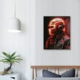 thumbnail image 3 of Nawypu  Canvas Prints - Formula 1 Driver F1 Racing Neon Poster Motorcycle Wall Art, Ideal Sports Wall Decor Picture for Room, Bedroom, Bar, Game Room (Red Aura, Framed), 3 of 4