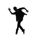 thumbnail image 2 of Silhouette Male Dancer White Wall Mural Decal by Wallmonkeys Vinyl Peel and Stick Graphic (24 in H x 16 in W), 2 of 4