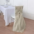 thumbnail image 3 of Efavormart 5 Pack Natural DIY Premium Designer Chiffon Chair Sashes 22" x 78", 3 of 4