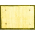 thumbnail image 1 of Ahgly Company Machine Washable Indoor Rectangle Solid Yellow Modern Area Rugs, 4' x 6', 1 of 4