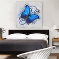 thumbnail image 2 of ARTCANVAS Baby Blue Butterfly Wings Insect Gray Canvas Art Print - Size: 36" x 36" (1.50" Deep), 2 of 9