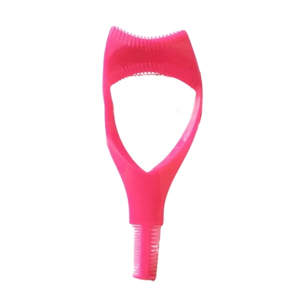 Soidarity Mascara Herramienta de maquillaje Cosmético Lash Mano de obra fina 3 en 1 Accesorios auxiliares multifuncionales para dama Difuminador de ojos Rosa roja