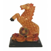 Orange Base Colorful Chinese Zodiac Horse Statue