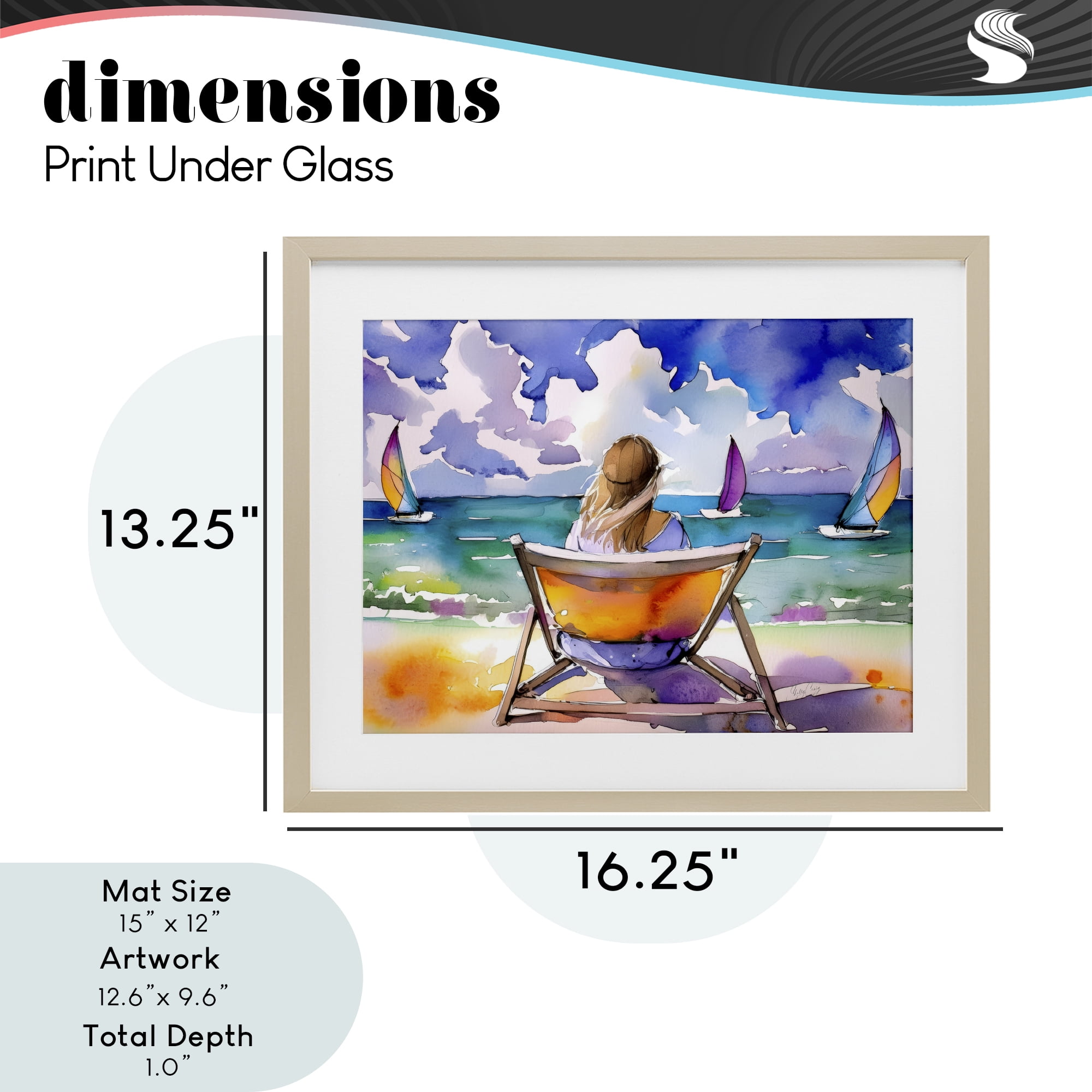 Stupell Industries Front Row to Paradise Birch Framed Print Under Glass, design by Shelly Craig