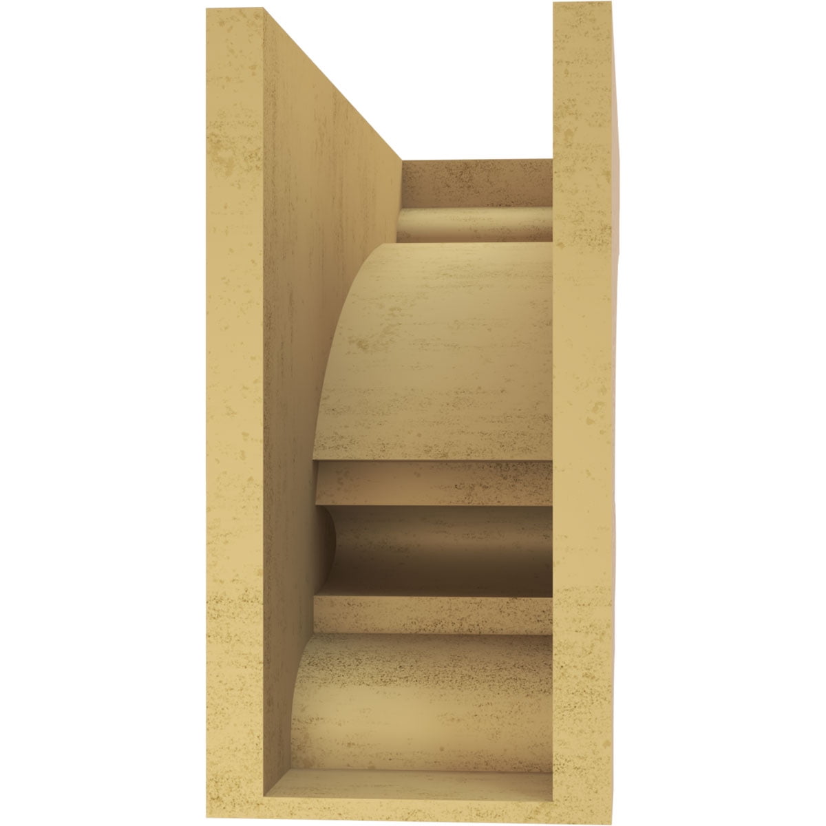 7"W x 21"D x 14"H Classic Diane Rough Cedar Woodgrain TimberThane Corbel, Primed Tan