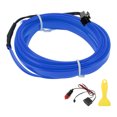 thumbnail image 1 of Cuerda de luz LED EL de 2m Unique Bargains, tira de luz de neón flexible para iluminación interior de automóviles, decoración de automóviles, encendedor de cigarrillos (12v) azul, 1 of 7