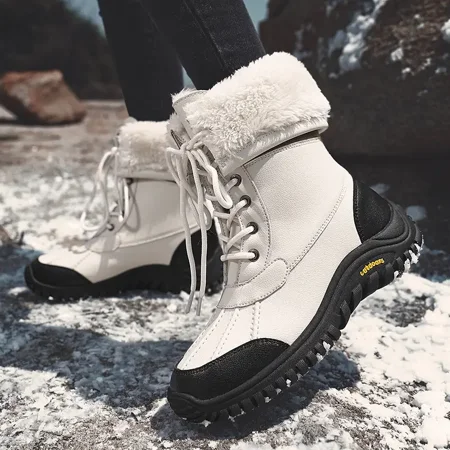 

Women‘s Winter High Top Snow Boots Outdoor Warm Faux Fur Lined Snow Boots Women‘s Footwear