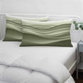 thumbnail image 4 of Sage Green Striped Body Pillow Cover, Pillowcase Protectors with Zipper, Breathable Decorative Throw Pillow Case Cover, Modern Abstract Art Wave Moire Gradient Pillow Shams for Couch Sofa 24x36Inch, 4 of 8
