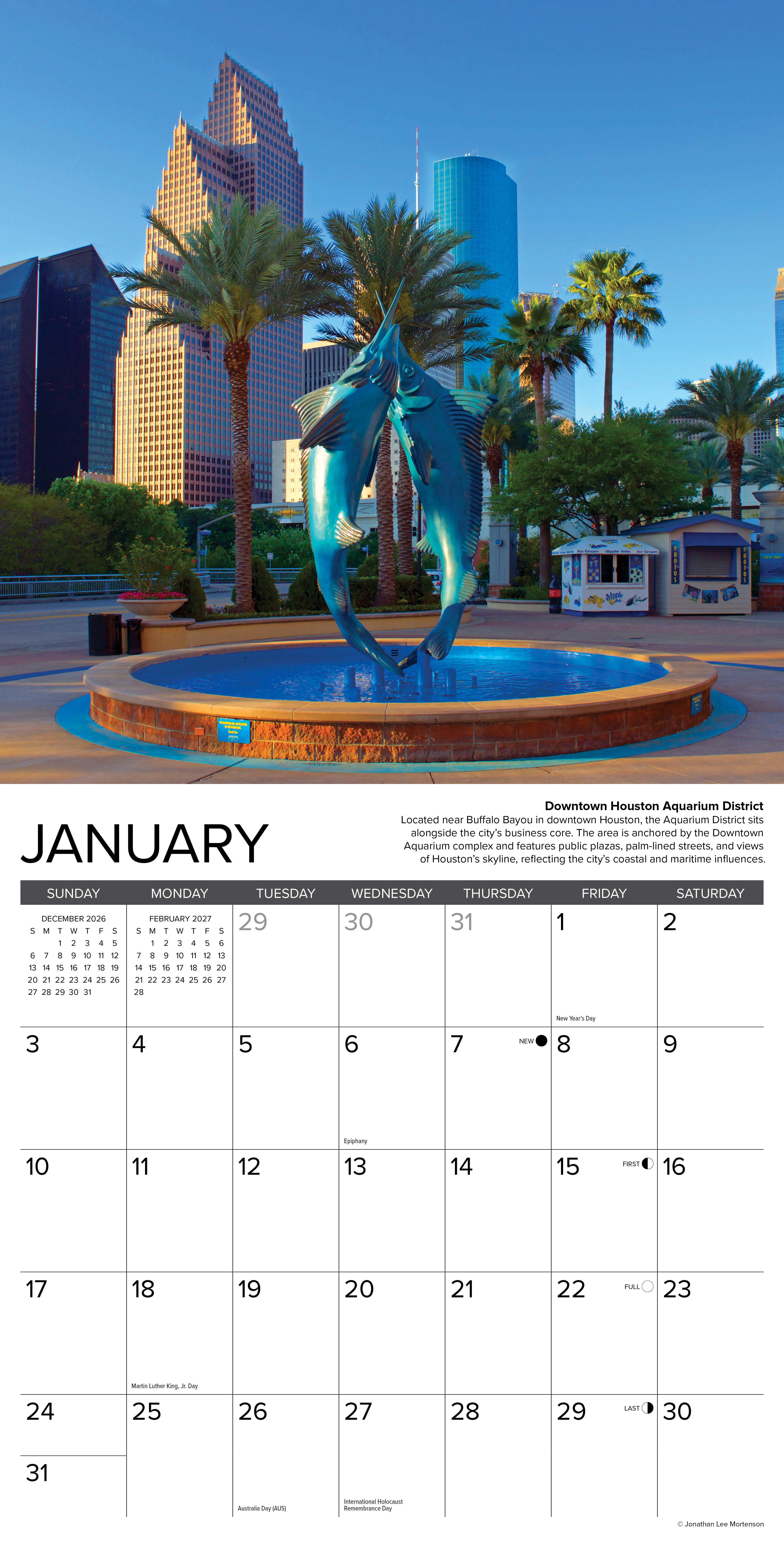 Willow Creek Press, Texas 2027 Wall Calendar