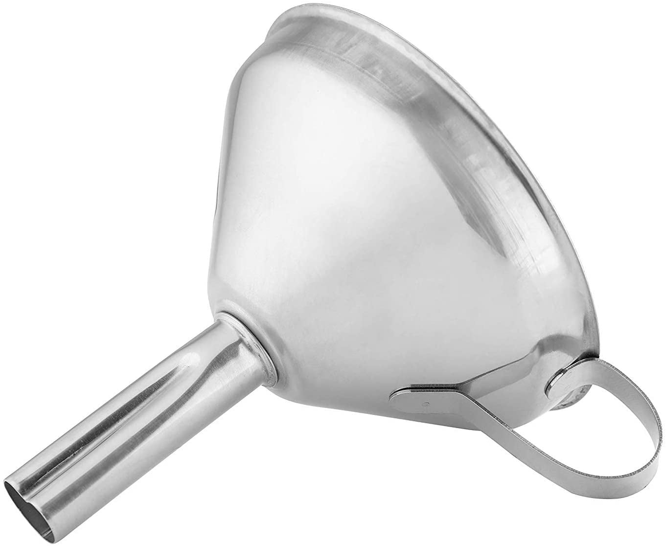 Stainless Steel Funnel With Handle, Kitchen Utensil For Filling Bottles