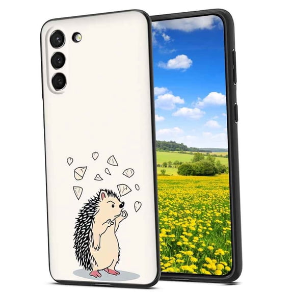 Compatible with Samsung Galaxy S21 FE Phone Case, Hedgehog-animal-45 Case Silicone Protective for Teen Girl Boy Case for Samsung Galaxy S21 FE