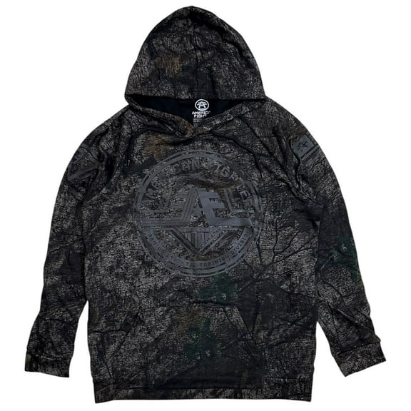 American Fighter X Realtree Camo Men's Wyoming Hoodie (X-Large, Black)