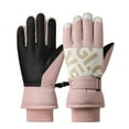 thumbnail image 5 of Women's Winter Outdoor Cycling Skiing Gloves, Touchscreen Anti-Slip Warm Gloves, Windproof Waterproof Sports Gloves for Cold Weather, Thermal Insulated Ladies Sports Gloves - Pink, 5 of 5