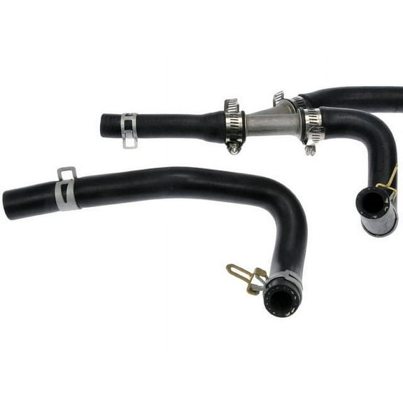 Heater Hose Set of 2 - Supply and Return - with Clamps - Compatible with 2009 - 2010 Dodge Journey 3.5L V6 (with Auxiliary Heater)