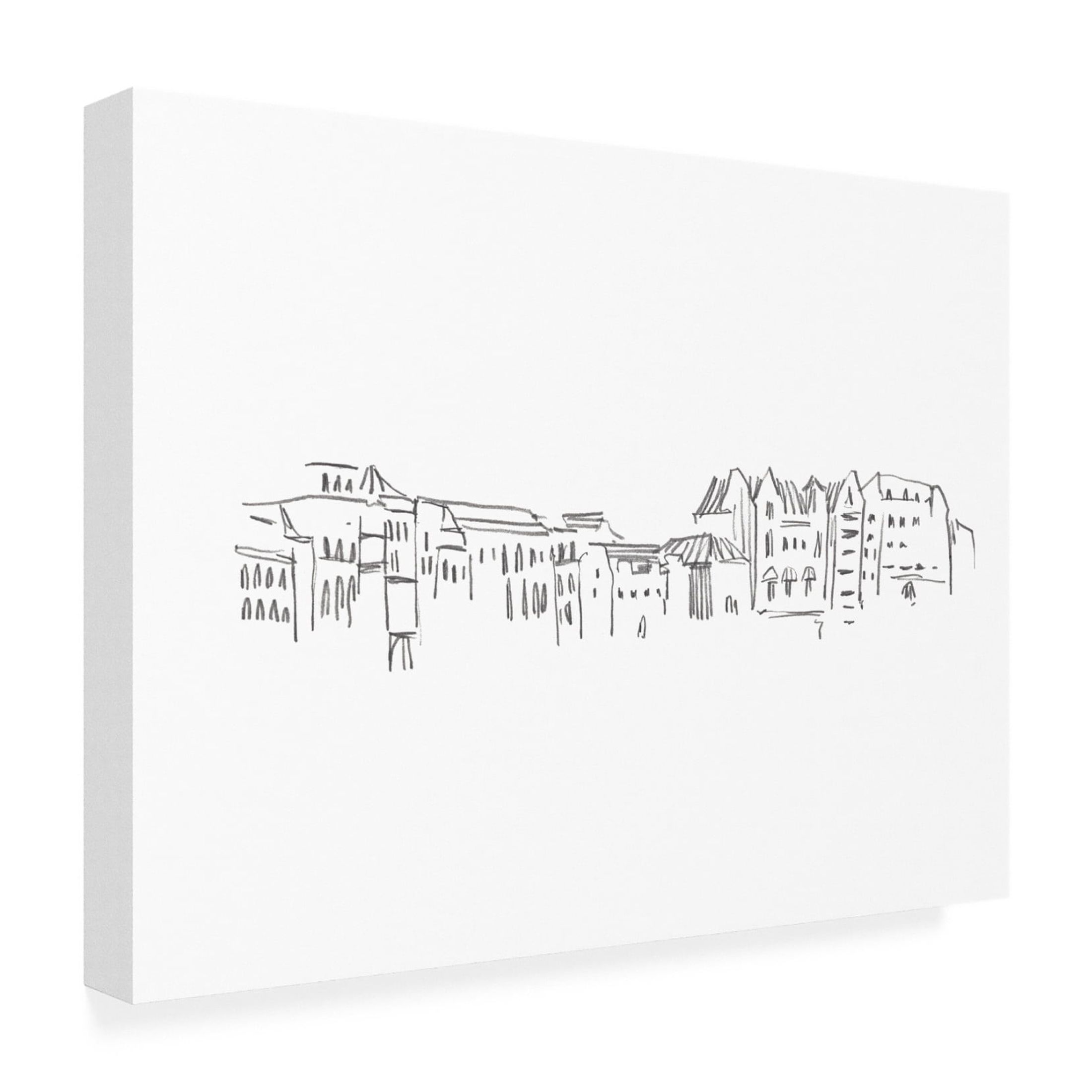 Canvas Wall Art - Annie Warren 'Travel Sketch II' Wall Art for Living Room, Bedroom, or Office Décor by Trademark Fine Art - 47 x 35 Inches