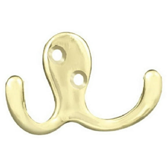 Brainerd #69277 Brass Double Prong Robe Hook
