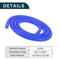 thumbnail image 5 of Unique Bargains Silicone Vacuum Tubing Hose 130PSI Max Pressure High Temperature Automotive Vacuum Line Blue 1 Pcs 6Ft 5/16" 8mm ID 3mm Thickness, 5 of 5