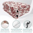 thumbnail image 4 of King Quilt Set 96''x106'', Farmhouse Red Lightweight Summer Bedspread Coverlet Set with 2 Pillow Shams, Vintage Flower Leaf Botanical Plant Breathable All Season Quilt Bedding for Bedroom/Guest Room, 4 of 9