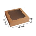 thumbnail image 2 of Cajas para panadería CHERRY, paquete de 15 unidades, 30 x 30 x 8 cm, con ventana de PVC Kraft, 2 of 7