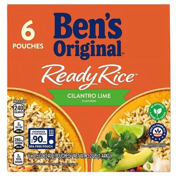 Ben s Original Ready Rice Cilantro Lime Rice 8 5 Ounce Pack Of 6 ben-s-original-ready-rice-cilantro-lime-rice-8-5-ounce-pack-of-6