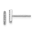 thumbnail image 2 of 14K White Gold Diamond Initial I Earrings (0.036Ct), 2 of 4