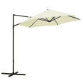 thumbnail image 1 of Outsunny 8.5FT Offset Patio Umbrella 360° Rotation Cantilever Parasol Beige, 1 of 10