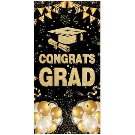 ZMKIAG Large Graduation Door Banner - 72x12 Inch Graduation Party Decorations 2025 Class of 2025 Graduation Banner Congratulations Graduation Banner Graduation Photo Vinyl Banner Sign