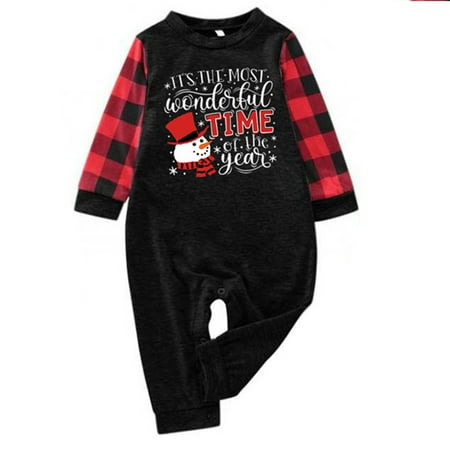 

Pajamas for Women KKCXFJX Parent-child Attire Christmas Suits Patchwork Plaid Printed Homewear Round Neck Long Sleeve Pajamas Two-piece Baby Sets