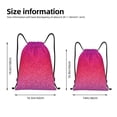 thumbnail image 5 of Yiaed Light Purple Glitter Print Drawstring Bags Drawstring Backpack Bulk String Back Pack Gym Sport Bag-Small, 5 of 5