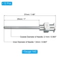 thumbnail image 2 of Unique Bargains 12 Pcs 14G 1 Inch Blunt Tip Dispensing Needle with Lure Lock for Refilling Liquid Inks Adhesives, 2 of 6