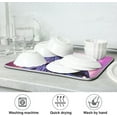 thumbnail image 7 of Unicorn Galaxy Stars Dish Drying Mat for Kitchen Counter, Ultra Absorbent Reversible Microfiber Dishes Drying Rack Pad Heat-resistant Mats 18x24in Home Decor, 7 of 7