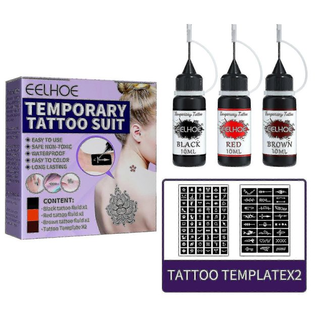 Juice Tattoo Set Waterproof Lasting Temporary Painless Hollow Patter