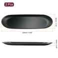 thumbnail image 2 of Uxcell Candle Tray Holder, 9inch Stainless Steel Oval Plate for Home Decor Black 2Pack, 2 of 6