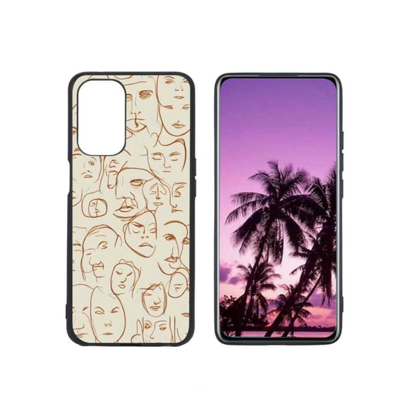 Faces Phone Case, Degined for OnePlus Nord N200 5G Case Men Women, Flexible Silicone Shockproof Case for OnePlus Nord N200 5G