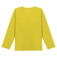 thumbnail image 4 of Cethrio Long Sleeve Tops for Girl, Pullover Casual Crewneck Loose Fit Spring Blouses Yellow Size 5T, 4 of 7