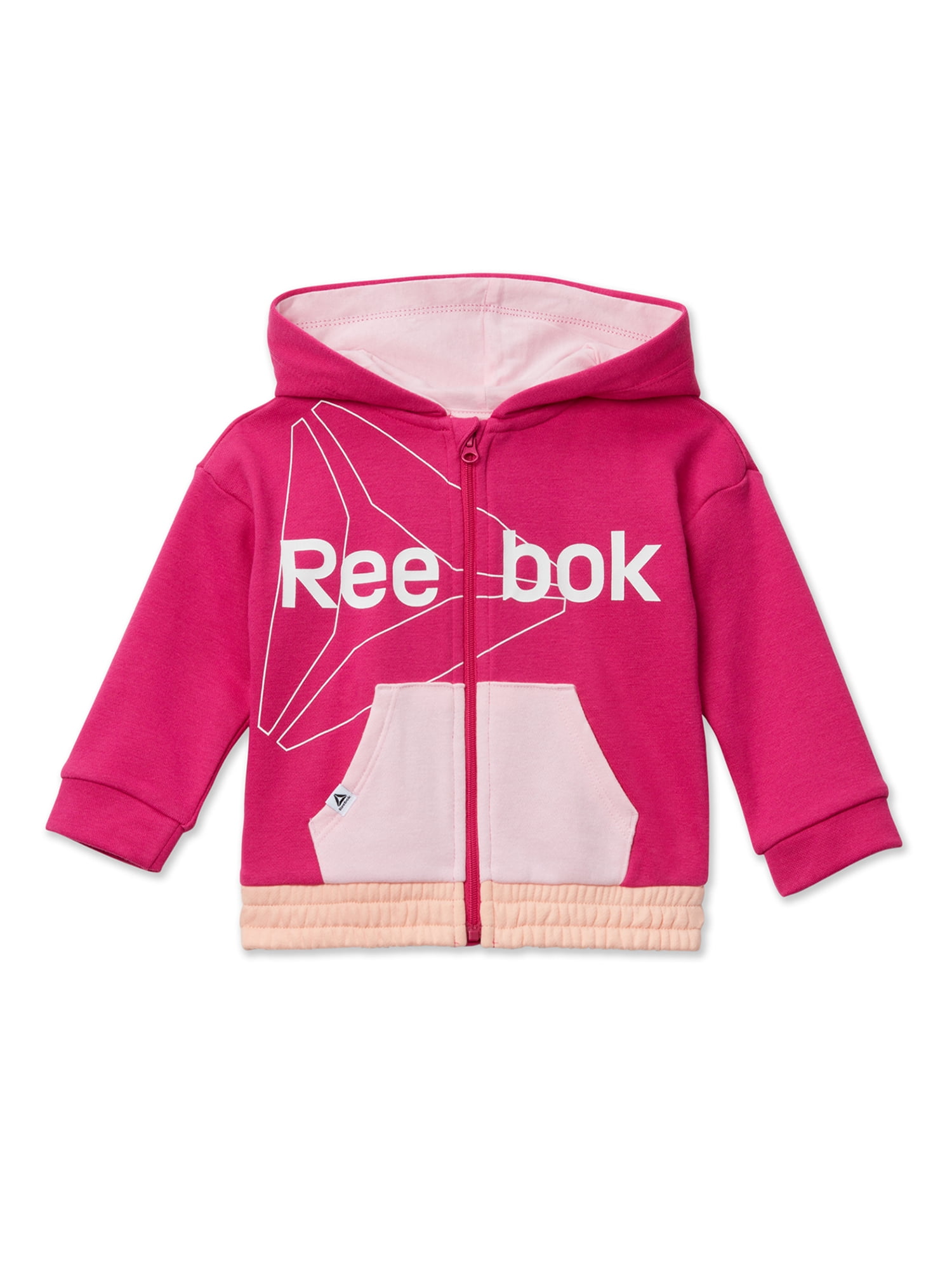 Reebok Baby Girl's Hoodie, Jogger and Bodysuit Outfit Set, 3 Piece, Sizes 0/3-24 Months