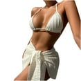 thumbnail image 1 of Daisyyozoid Womens Swimwear Clearance Bikini Split Bikini Three-piece Split Set, 1 of 4