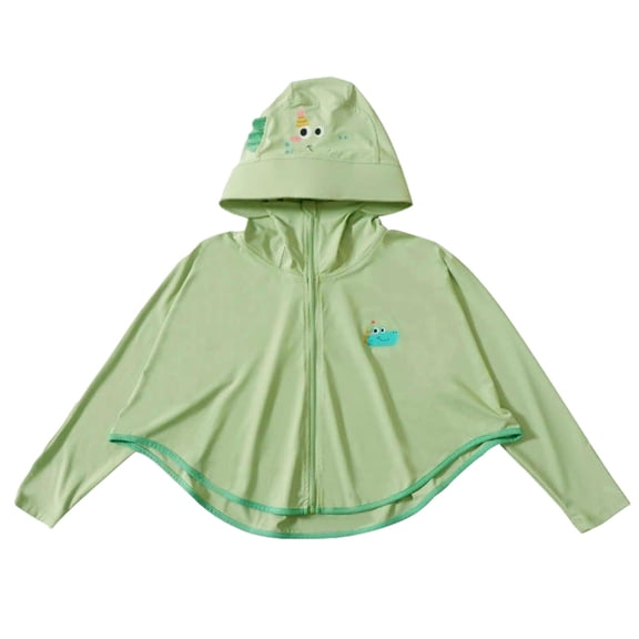 Abtuhar Children Fall Winter Hooded Casual Outerwear and Jackets Cool Thin Uv‑resistant Loose‑fit Coat for 4‑14 Years
