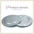 thumbnail image 3 of y 8 Set Metal Charger Plates Metal Napkin Ring Set 13 Inches Galvanized Chargers for Dinner Plates Rustic Style Silver for Farmhouse Dining Table Kitchen As Pictures Show, 3 of 5