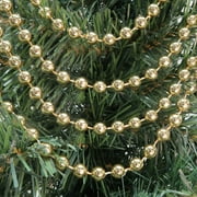 Holiday Time Metallic Gold Bead Garland, 18'