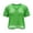 Green, variant on Women's Mesh Fishnet Top Shirt Cover Up Loose Short Sleeve See Through Crop Tops