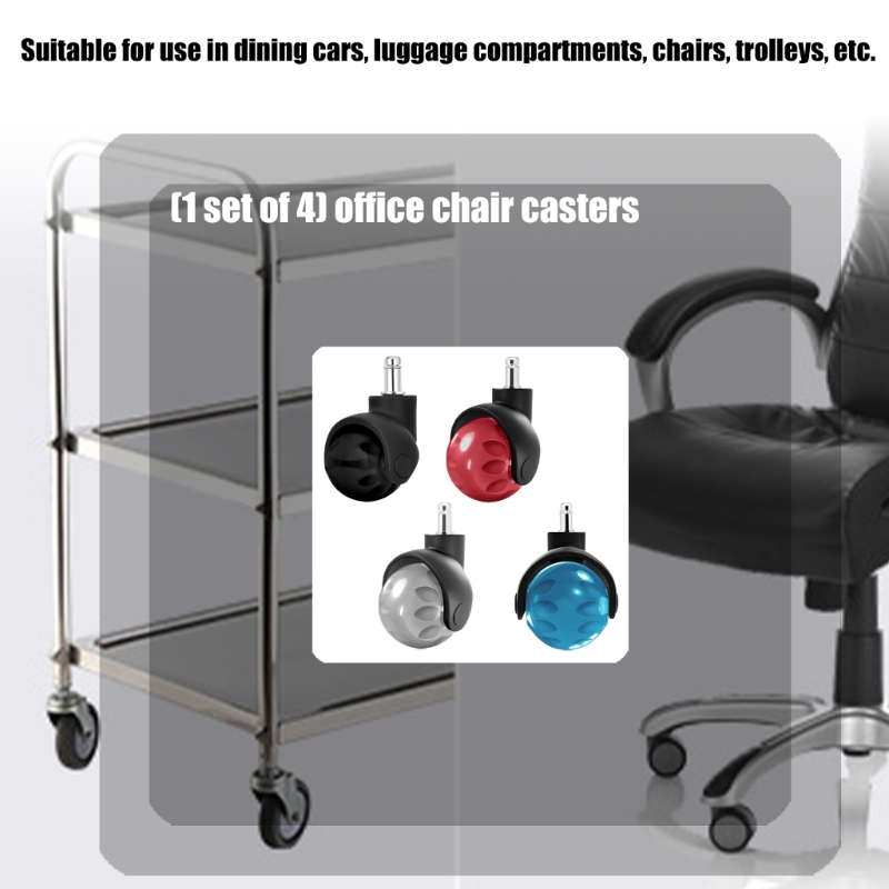 Office Chair Wheel Caster Replacement 360 Degree Chair Castors Replacement Roller Furniture Swivels Rollers Enduring