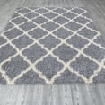 thumbnail image 4 of Sweet Home Stores Cozy Moroccan Trellis 7x10 Indoor Shag Area Rug, 6'7" x 9'6", Gray, 4 of 9