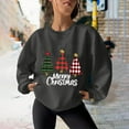 thumbnail image 2 of Womens Casual Christmas Tee Shirts Sweatshirt Crew Neck Fall Sweaters 2025 Zip Up Sweatshirt No Hood Long Sleeve Shirts Casual, 2 of 4