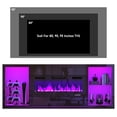 thumbnail image 3 of Blotout 94.5'' Fireplace TV Stand for 95/100''TV with 50'' Fireplace, LED Modern High Gloss Entertainment Center with Power Outlet, 4 Drawers, Adjustable Shelf, 2-Tier TV Console Cabinet, Black, 3 of 9
