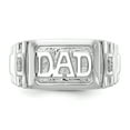 thumbnail image 4 of 14k White Gold Polished Prong set Not engraveable Diamond mens ring Size 10 Jewelry Gifts for Men, 4 of 5