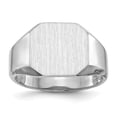 thumbnail image 1 of 14K White Gold Ring Band Signet 11.5x12.5mm Open Back, Size 7, 1 of 5