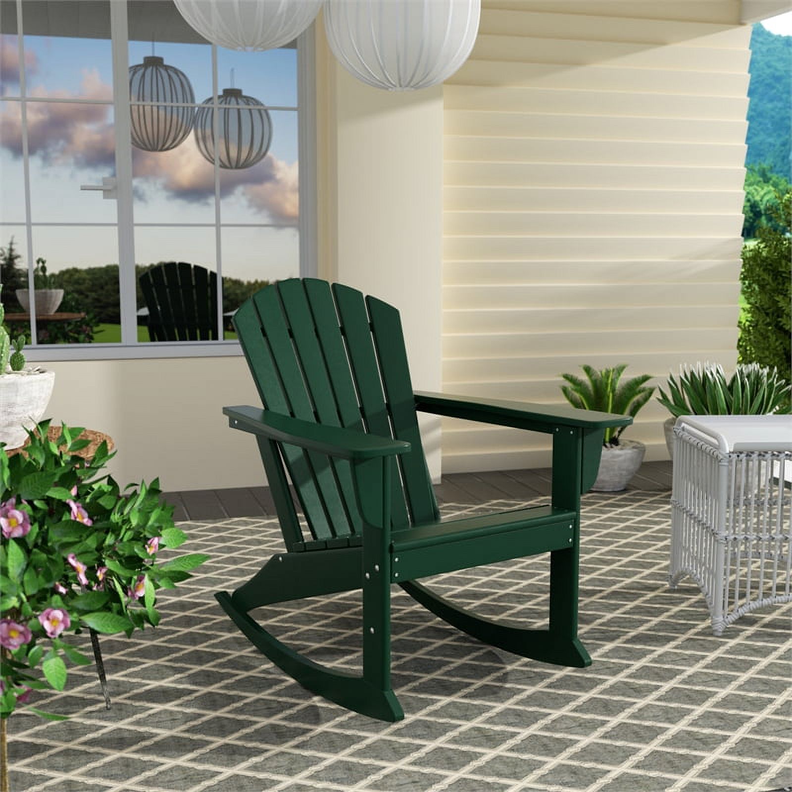 Portside Outdoor Poly Plastic Adirondack Rocking Chair - image 2 of 7