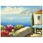 Trademark Fine Art "Mediterranean Cottage" Canvas Art by Rio